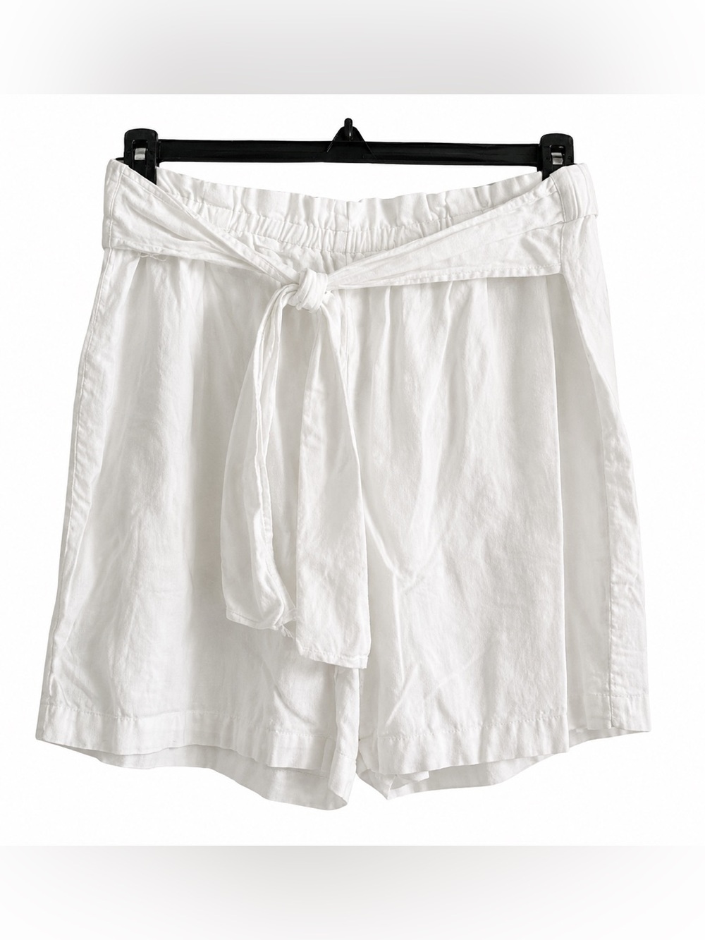 🤍 Land ‘n Sea White Linen Blend Tie Waist Shorts Size Large